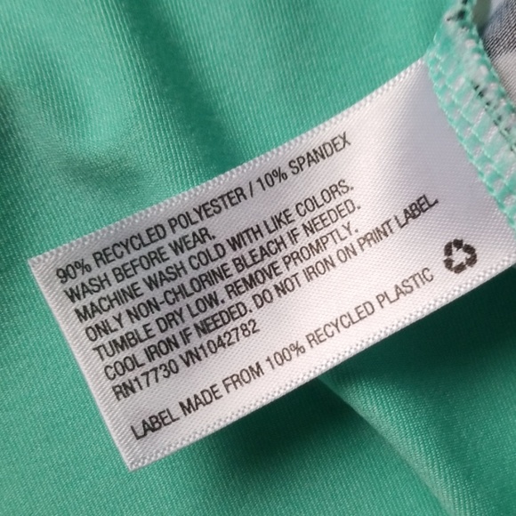 Cat and Jack Mint Striped Summer Rash Guard - Picture 6 of 8